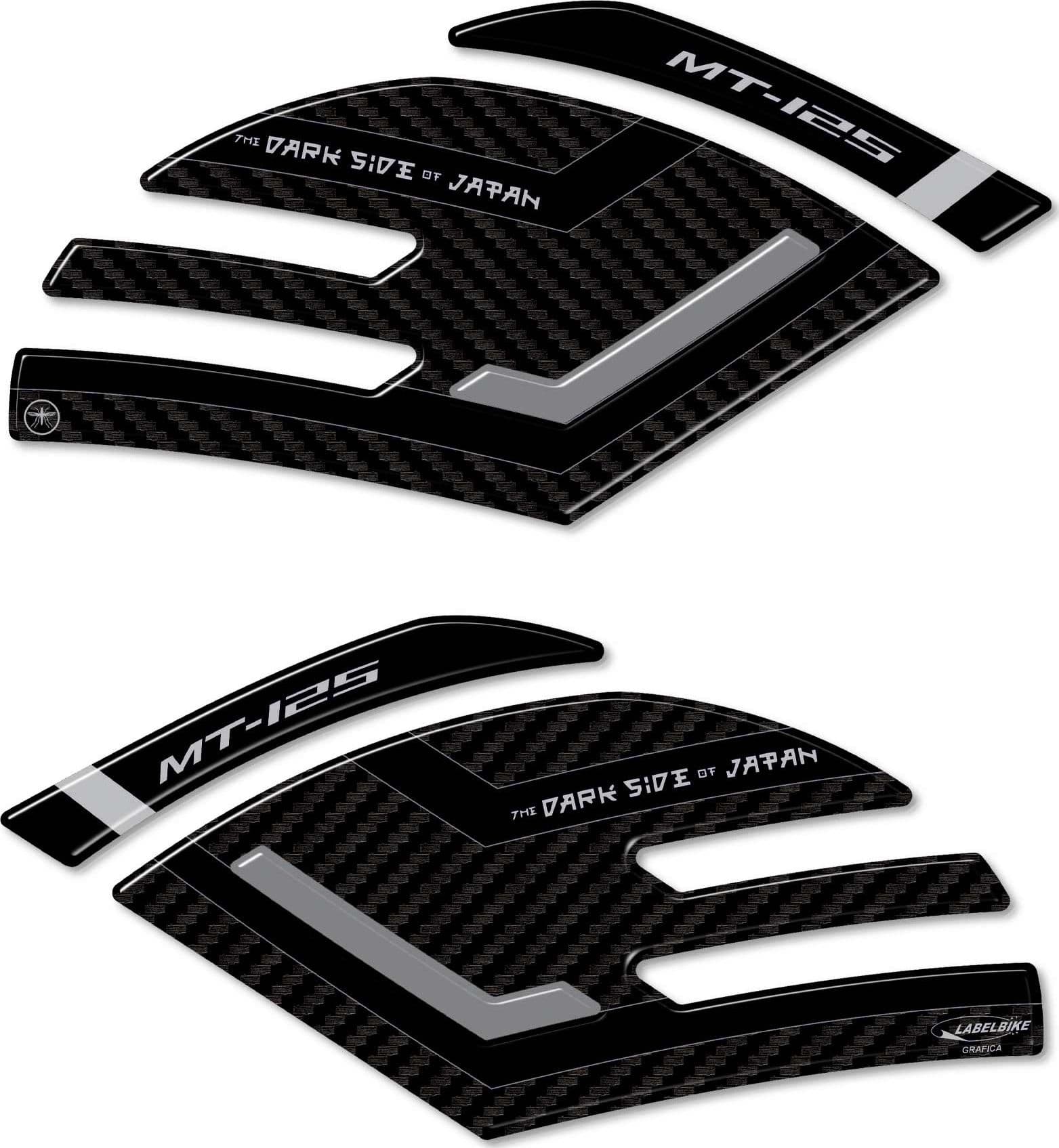 Adesivi 3D Protezioni Laterali serbatoio compatibili con Yamaha Mt125 2020-2023 in Decalcomanie adesivi e magneti LabelBike - Bibbiano, commercioVirtuoso.it