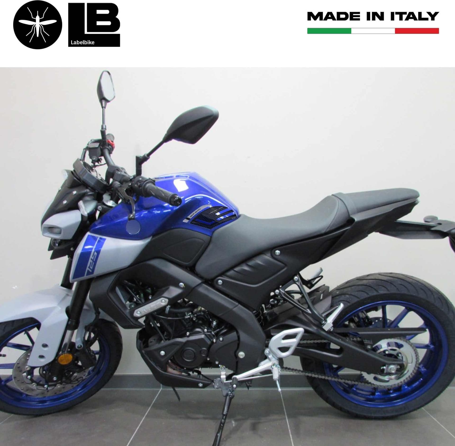 Adesivi 3D Protezioni Laterali serbatoio compatibili con Yamaha Mt125 2020-2023 in Decalcomanie adesivi e magneti LabelBike - Bibbiano, commercioVirtuoso.it