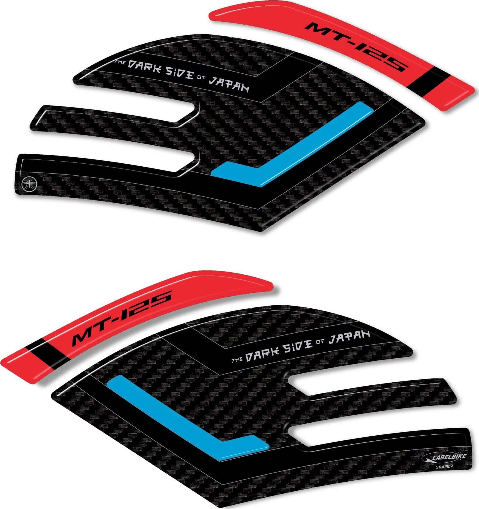 Adesivi 3D Protezioni Laterali serbatoio compatibili con Yamaha Mt125 2020-2023 in Decalcomanie adesivi e magneti LabelBike - Bibbiano, commercioVirtuoso.it