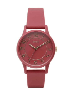 Stroili - Orologio Solo Tempo Con Cinturino In Silicone Rosa Cassa In Acciaio