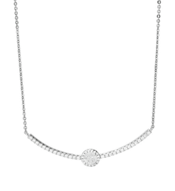 Boccadamo - Collana con cristallo pendente circolare bianco e zirconi in Collane Alba Gioielli - Casoria, commercioVirtuoso.it