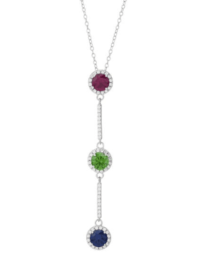 Boccadamo - Collana oro giallo con cristalli pendenti rubino, verde, blu e zirconi in Collane Alba Gioielli - Casoria, commercioVirtuoso.it