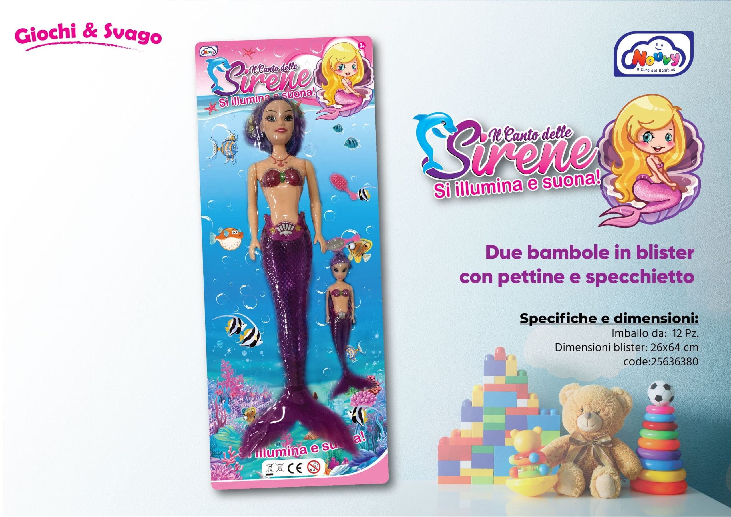 Il canto delle sirene con baby sirena in Luci notturne per bambini Save The Money - Rimini, commercioVirtuoso.it