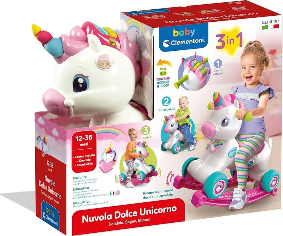 Clementoni  - Dondolo Nuvola Unicorno 17855 in Giochi musicali Centro Bimbo - Siderno, commercioVirtuoso.it