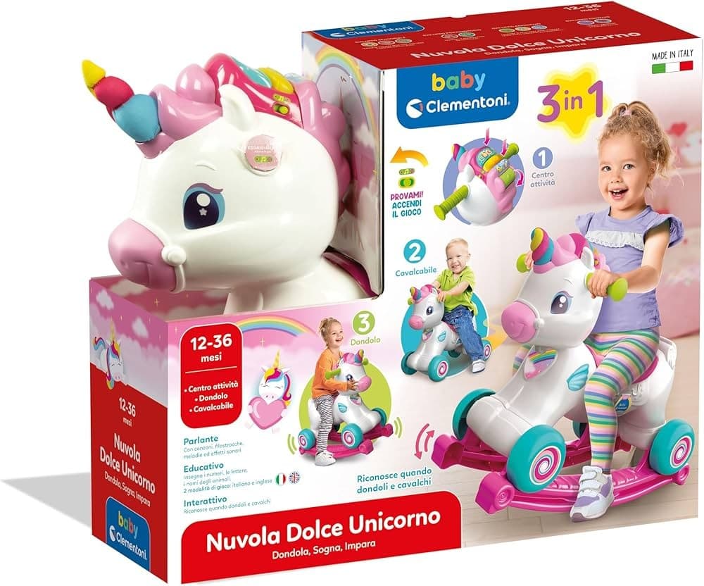 Clementoni  - Dondolo Nuvola Unicorno 17855 in Giochi musicali Centro Bimbo - Siderno, commercioVirtuoso.it