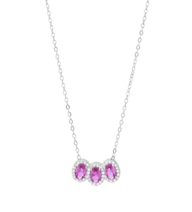 Boccadamo - Collana con cristalli a goccia rosa tanzanite e zirconi in Collane Alba Gioielli - Casoria, commercioVirtuoso.it