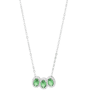 Boccadamo - Collana con cristalli a goccia verde e zirconi in Collane Alba Gioielli - Casoria, commercioVirtuoso.it