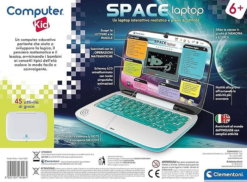 Computer Kid Space Laptop Clementoni - 16426 in prodotto Centro Bimbo - Siderno, commercioVirtuoso.it