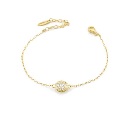 Boccadamo  -  Bracciale oro giallo con cristallo bianco e zirconi