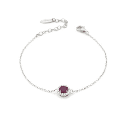 Boccadamo  -  Bracciale con cristallo rosso rubino e zirconi