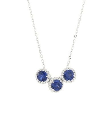 Boccadamo - Collana con cristalli pendenti circolari blu e zirconi in Collane Alba Gioielli - Casoria, commercioVirtuoso.it
