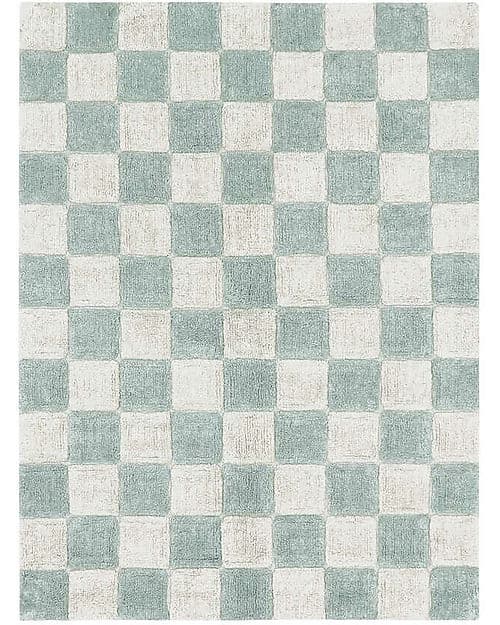 Tappeto Scacchi - Salvia - Cotone Organico - Little Chefs Collection - Lorena Canals