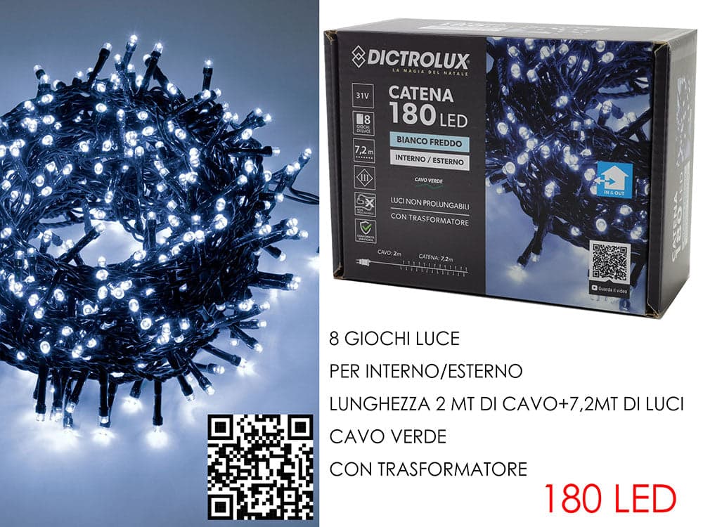 Catena 180 led - bianco freddo in Nastri LED Save The Money - Rimini, commercioVirtuoso.it