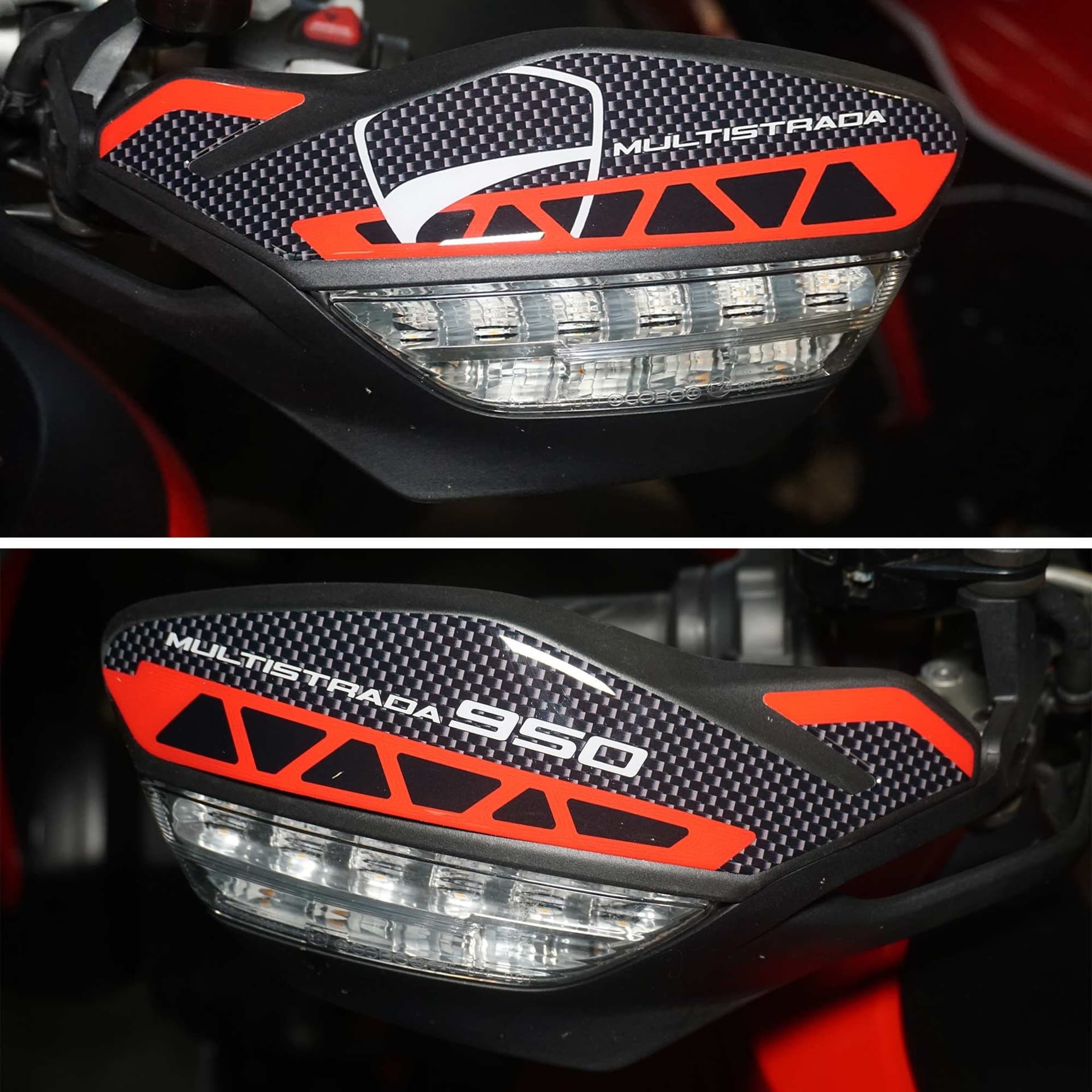 Adesivi 3D Protezioni paramani compatibili con Ducati Multistrada 950 2017-2021 in Decalcomanie adesivi e magneti LabelBike - Bibbiano, commercioVirtuoso.it