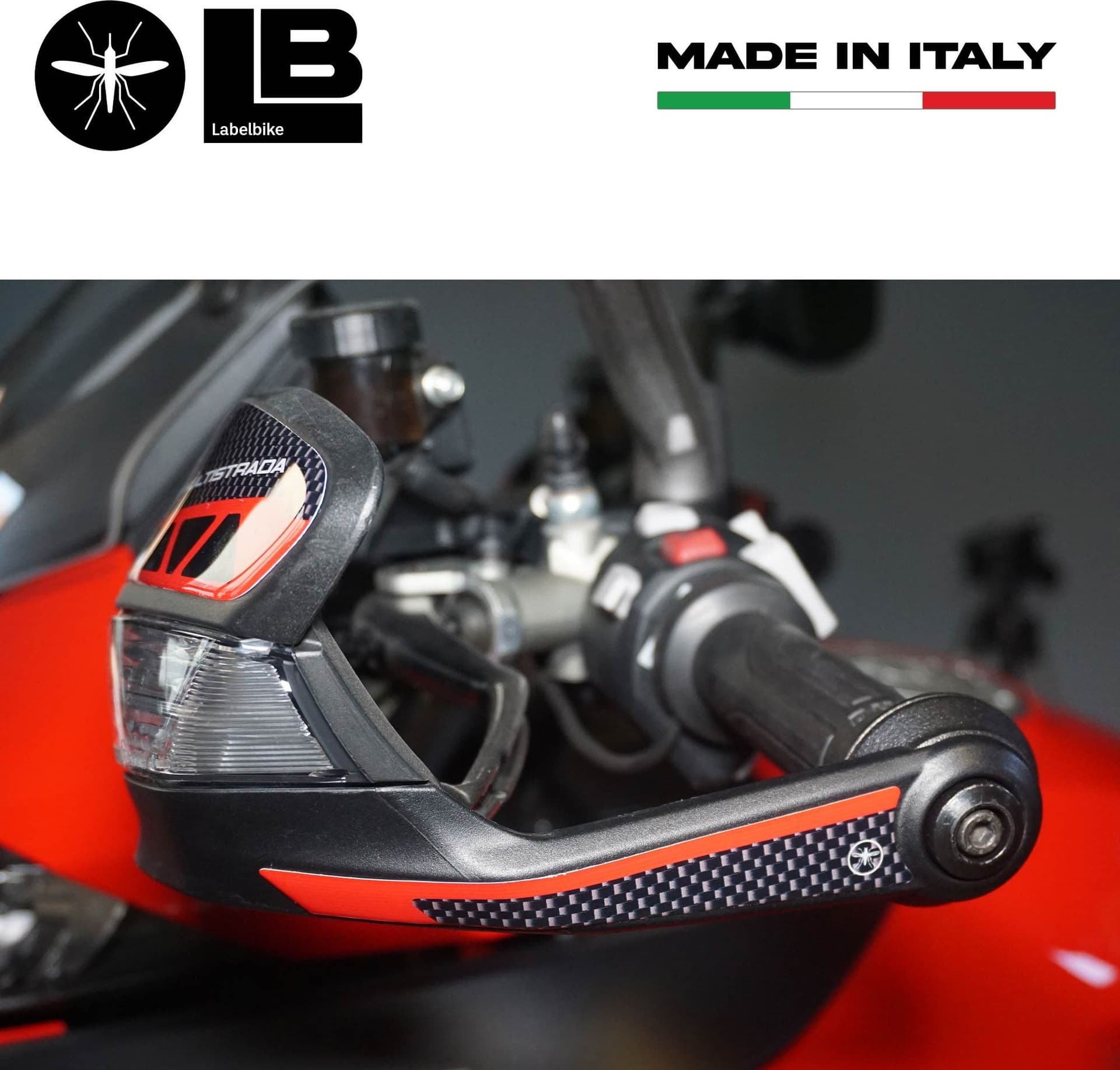 Adesivi 3D Protezioni paramani compatibili con Ducati Multistrada 950 2017-2021 in Decalcomanie adesivi e magneti LabelBike - Bibbiano, commercioVirtuoso.it