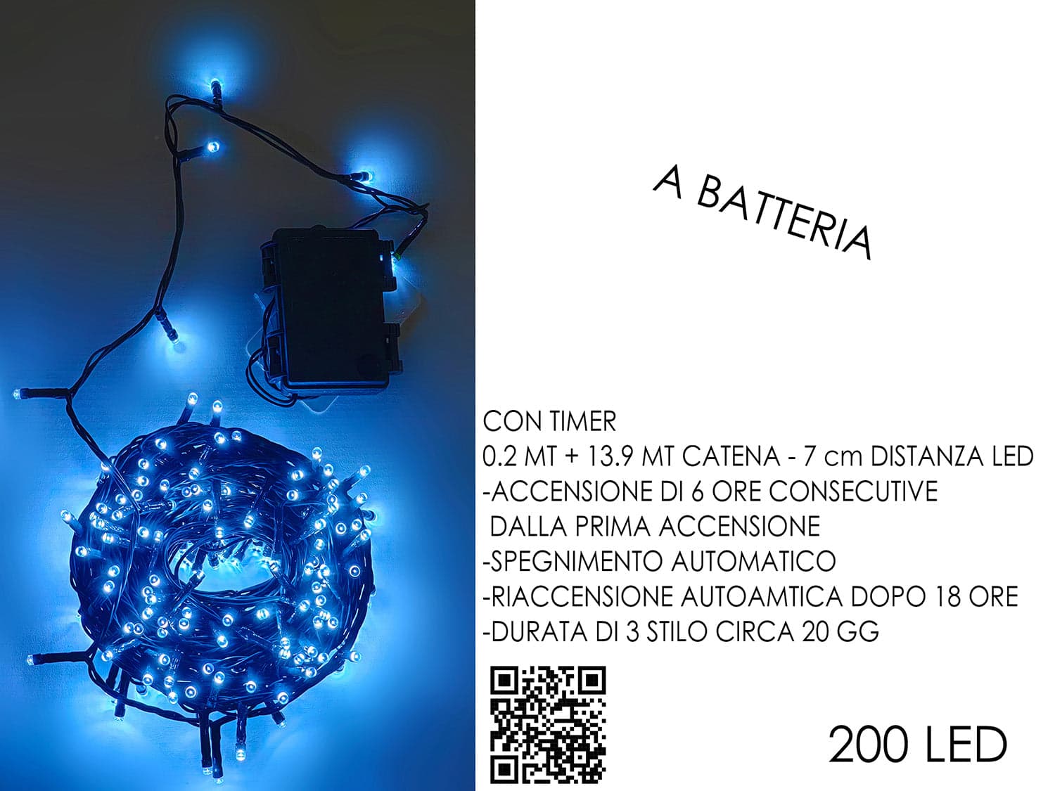 Catena Bianco Freddo 200 Led per Esterno in Nastri LED Save The Money - Rimini, commercioVirtuoso.it