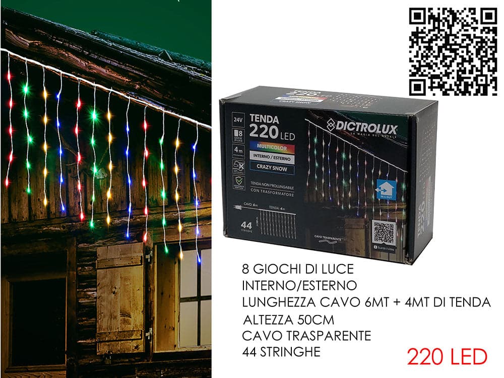 Tenda 4MT 220LED Bianco Caldo L0.5MT in Catene luminose Save The Money - Rimini, commercioVirtuoso.it