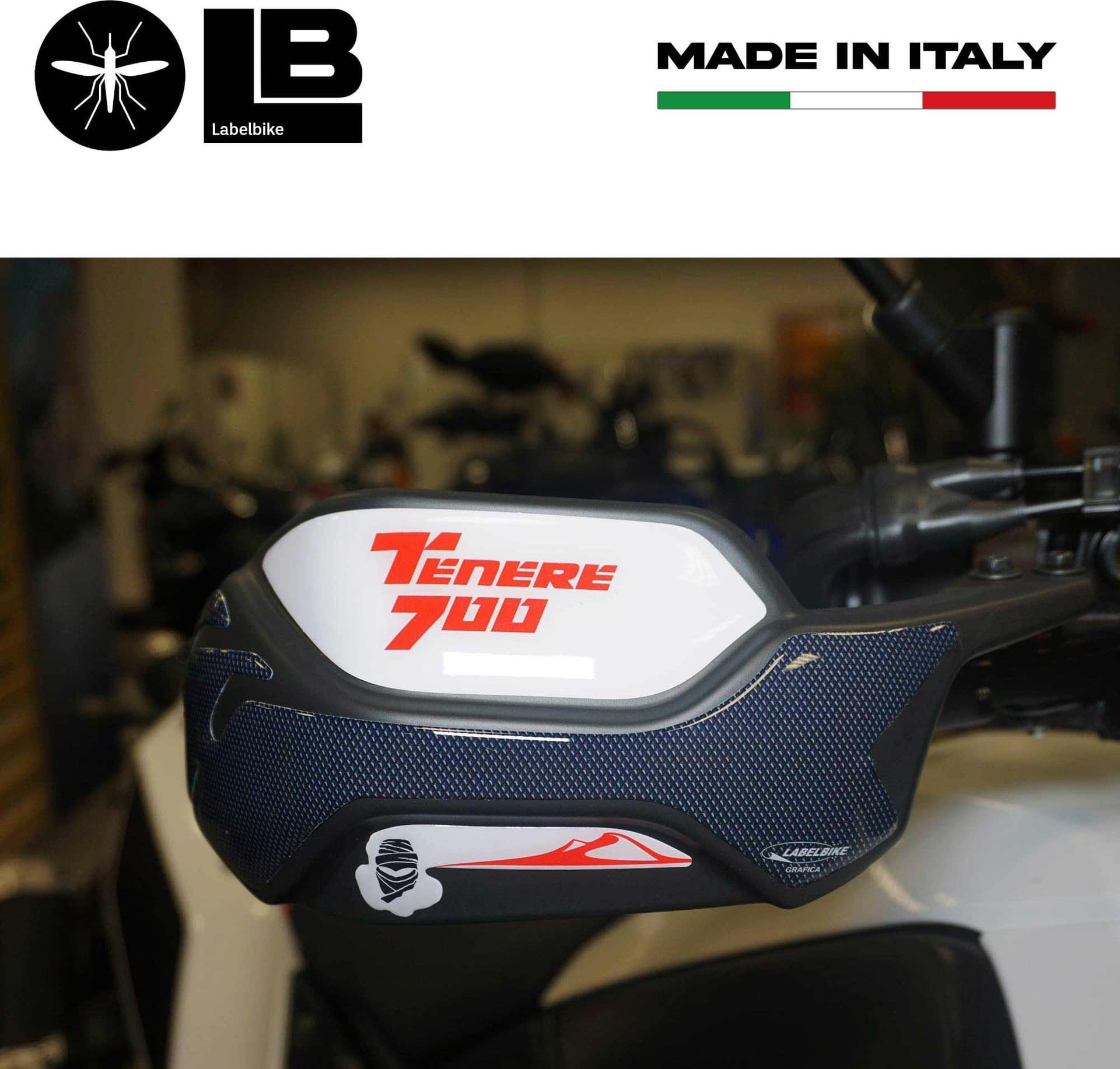 Adesivi 3D Protezioni Paramani compatibili con Yamaha Tenere 700 Rally Edition 2022 in Decalcomanie adesivi e magneti LabelBike - Bibbiano, commercioVirtuoso.it