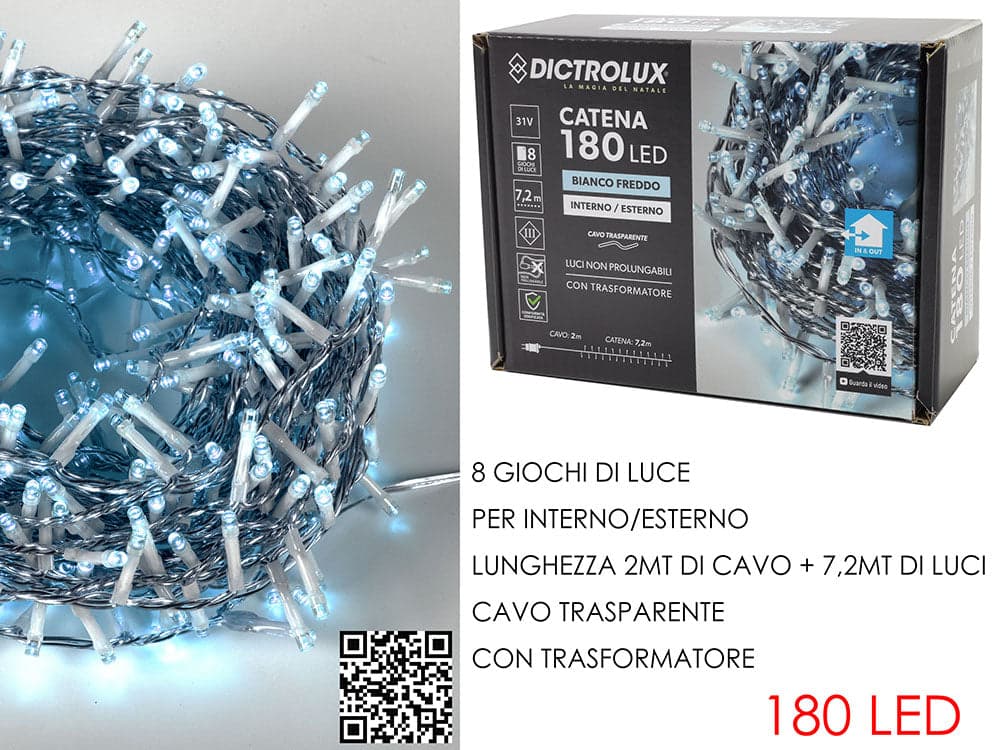 Luci led 180 bianco freddo