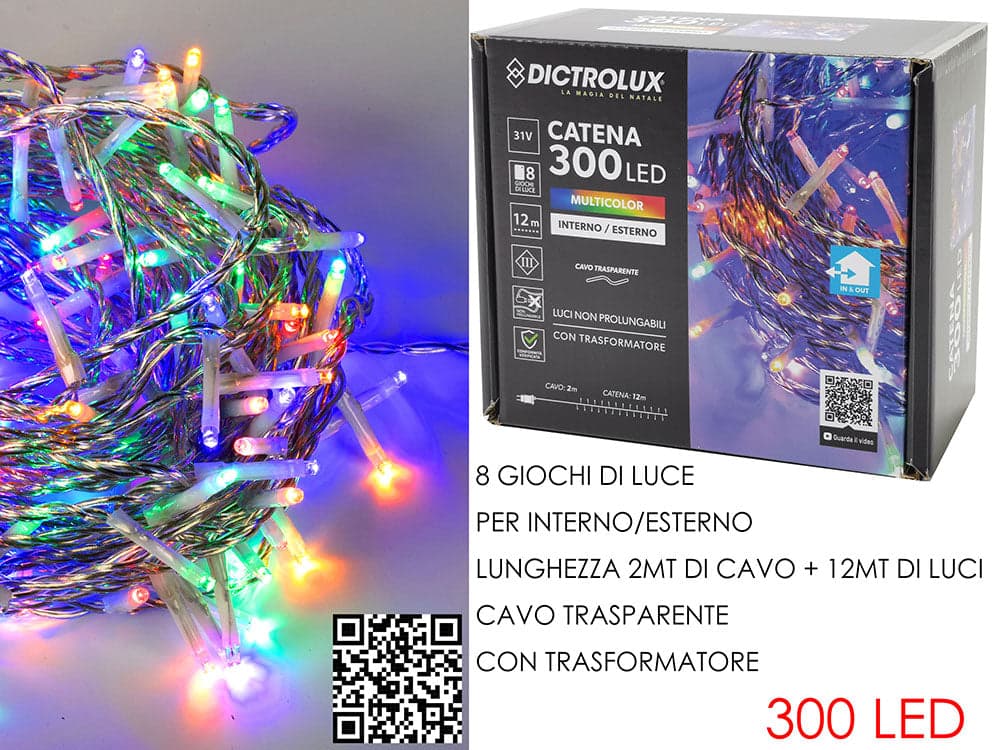 300 led multicolor cavo trasparente in Catene luminose Save The Money - Rimini, commercioVirtuoso.it