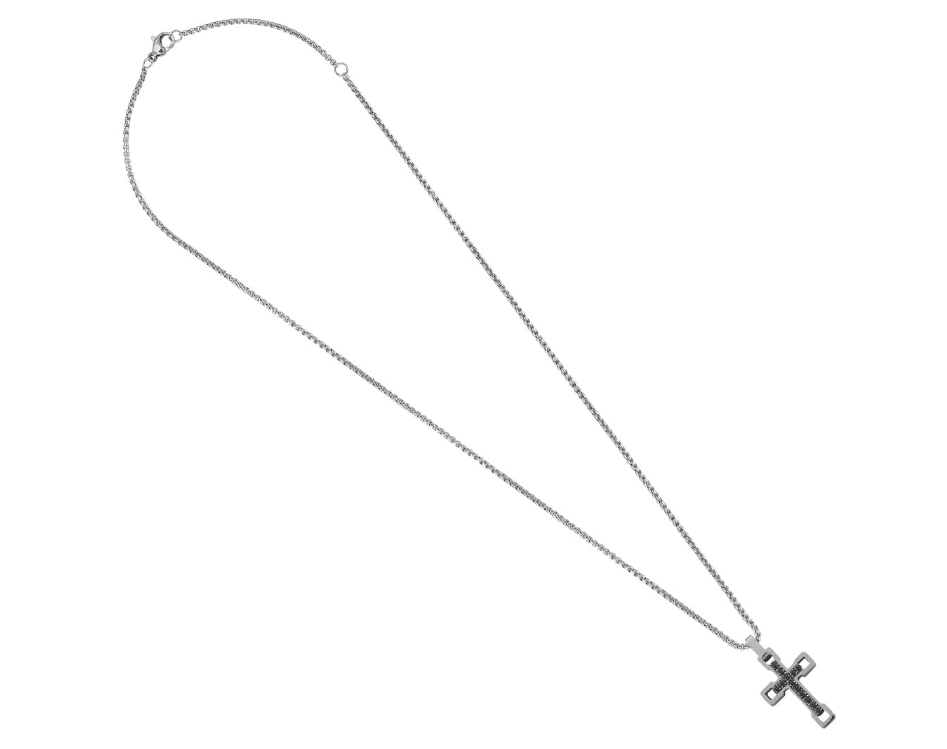 Boccadamo  -  Collana con pendente a croce e zirconi neri in Collane Alba Gioielli - Casoria, commercioVirtuoso.it