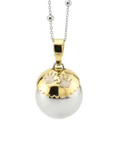 Boccadamo -  Collana Chiama Angeli con coppetta placcata oro giallo e manine smaltate in Collane Alba Gioielli - Casoria, commercioVirtuoso.it