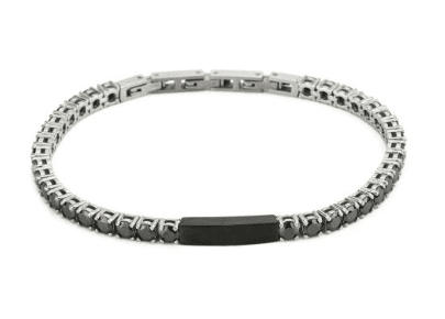 Boccadamo - Bracciale con zirconi bianchi e centrale nero in Bracciali Alba Gioielli - Casoria, commercioVirtuoso.it