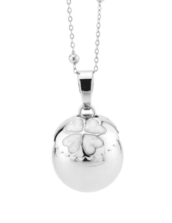 Boccadamo -  Collana Chiama Angeli con coppetta rodiata e quadrifoglio smaltato in Collane Alba Gioielli - Casoria, commercioVirtuoso.it