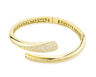 Boccadamo -  Bracciale contrarié coloro oro giallo con pavè di zirconi in Bracciali Alba Gioielli - Casoria, commercioVirtuoso.it