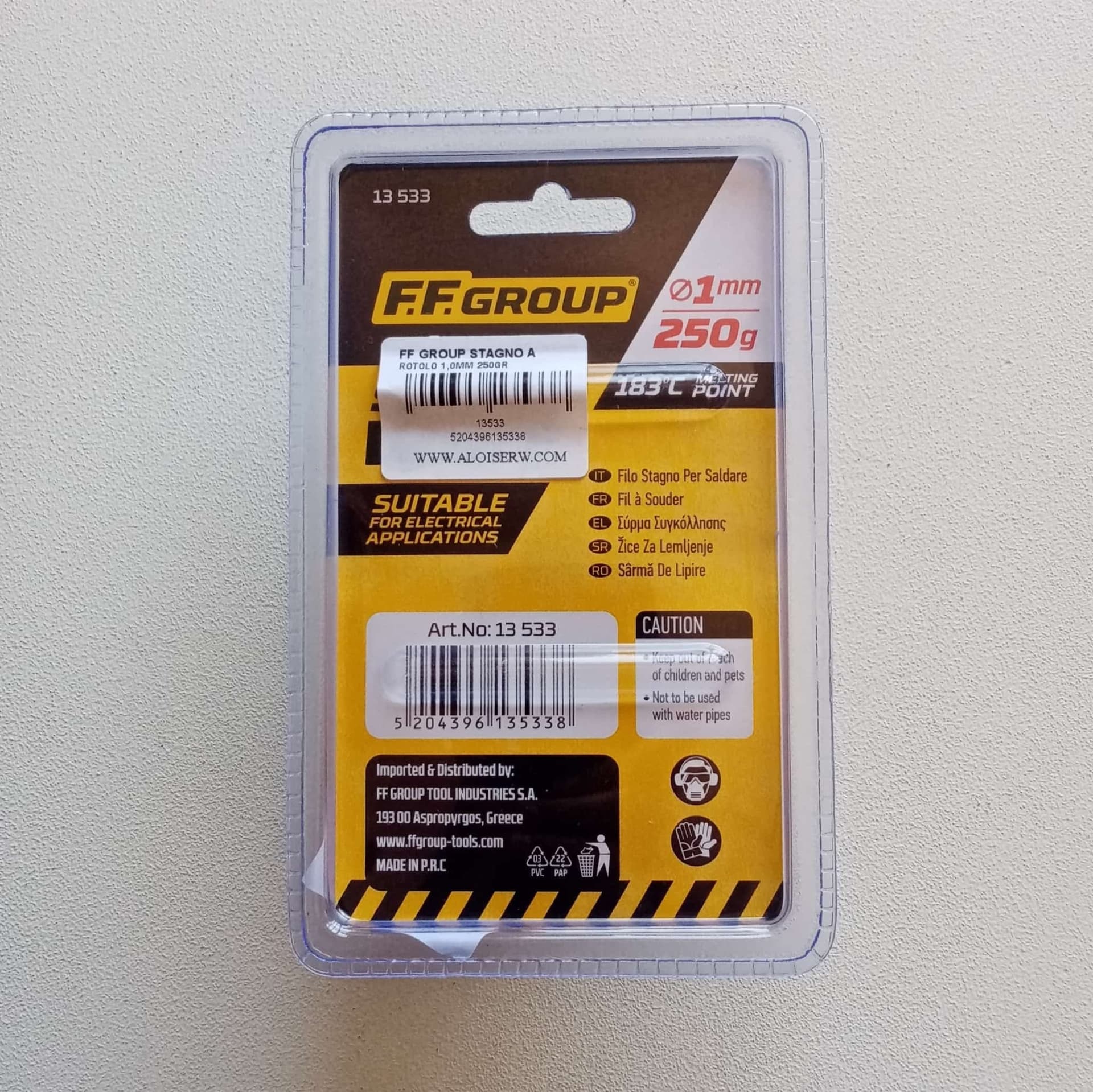 FF Group 1,0mm rocchetto da 250gr filo di stagno per saldare in  Aloiserw.com - Altomonte, commercioVirtuoso.it