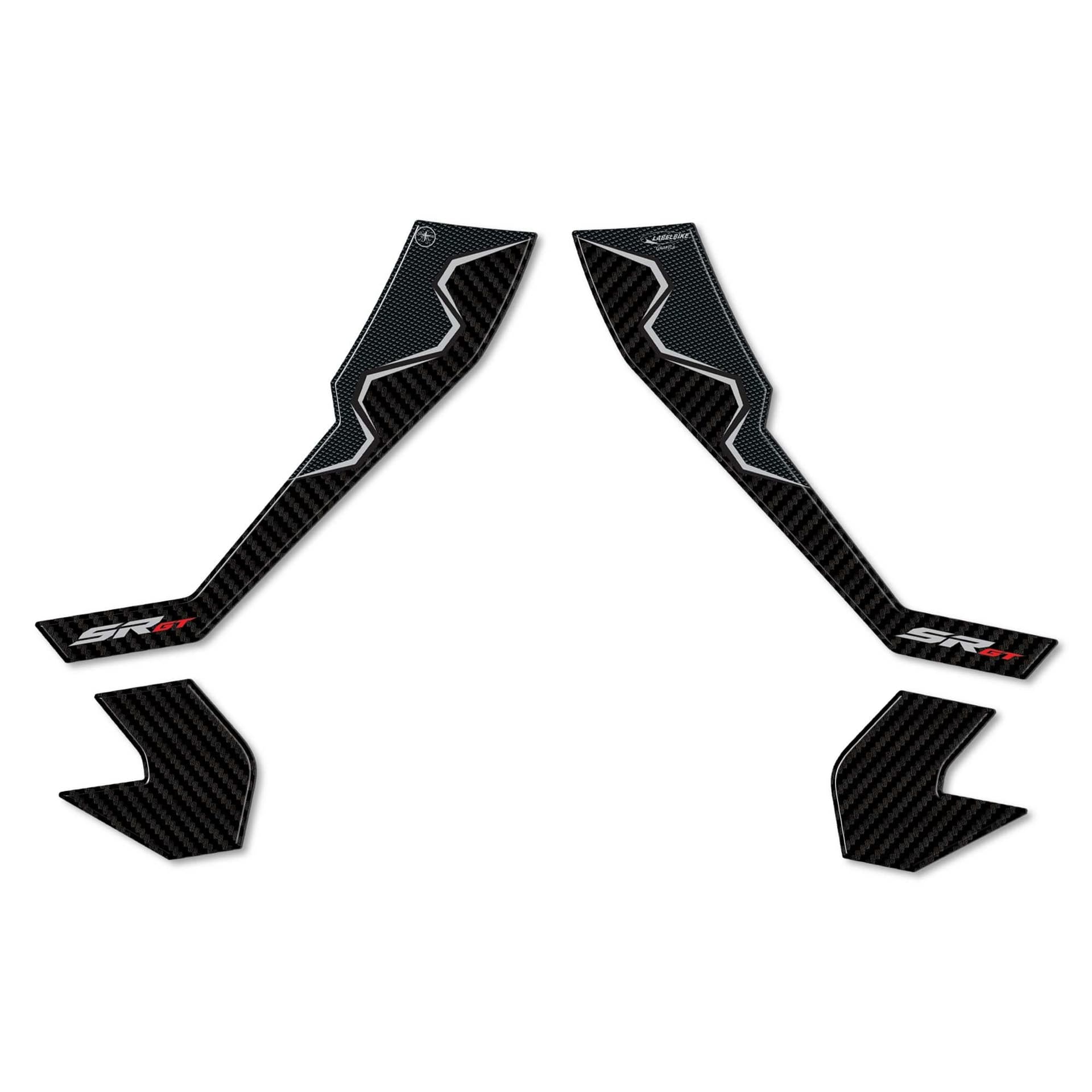 Adesivi 3D protezioni paraspigoli carene compatibili con Aprilia SR GT 125 e 200 in Decalcomanie adesivi e magneti LabelBike - Bibbiano, commercioVirtuoso.it