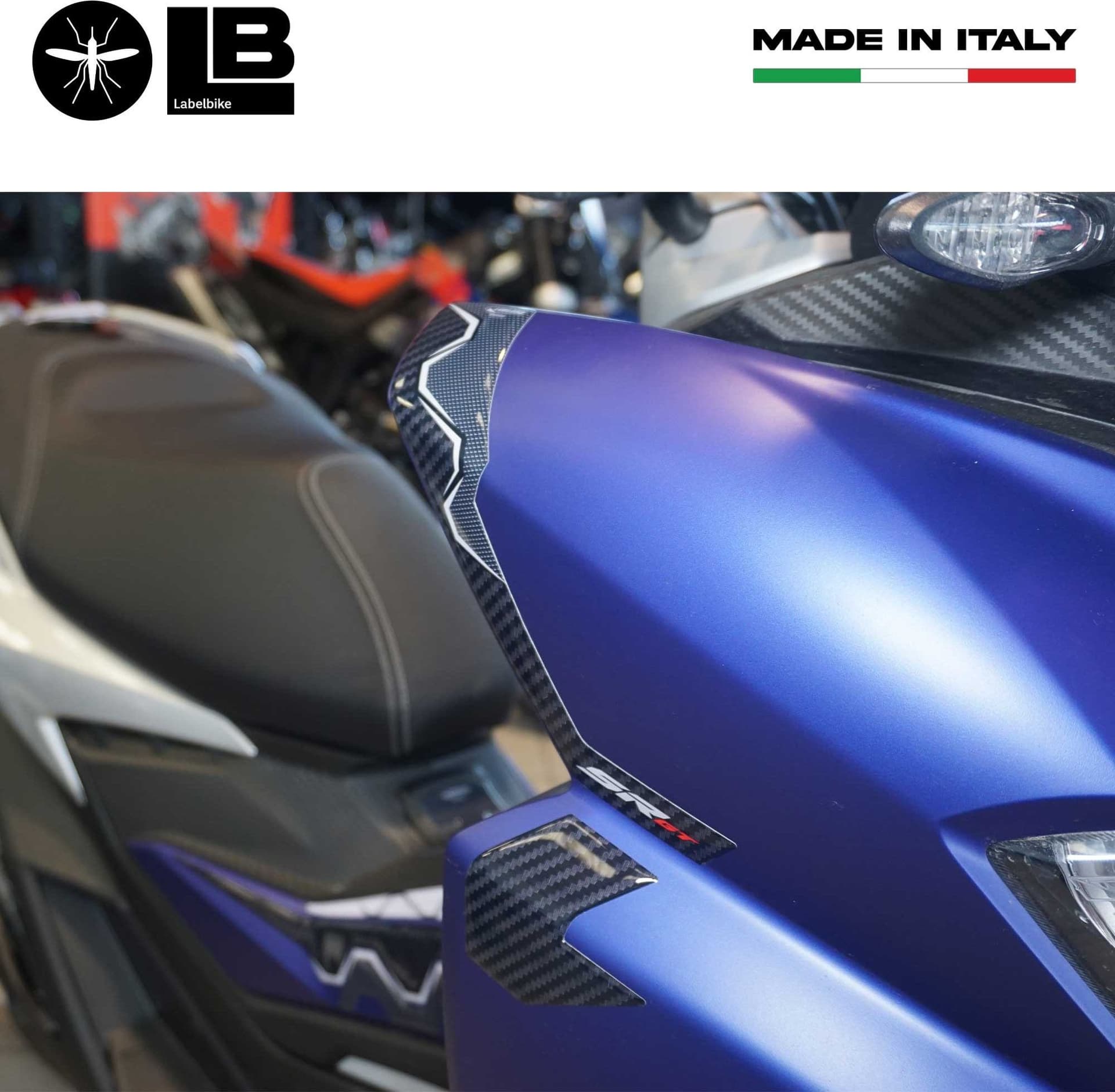 Adesivi 3D protezioni paraspigoli carene compatibili con Aprilia SR GT 125 e 200 in Decalcomanie adesivi e magneti LabelBike - Bibbiano, commercioVirtuoso.it
