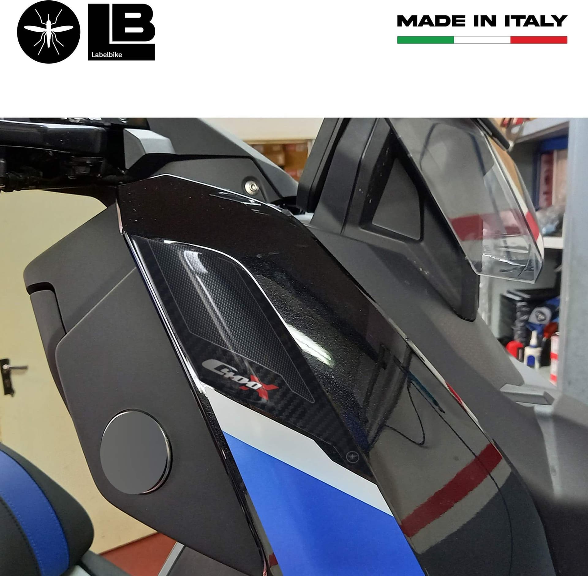 Adesivi 3D Protezioni paraspigoli carene scooter compatibili con BMW C400X in Decalcomanie adesivi e magneti LabelBike - Bibbiano, commercioVirtuoso.it