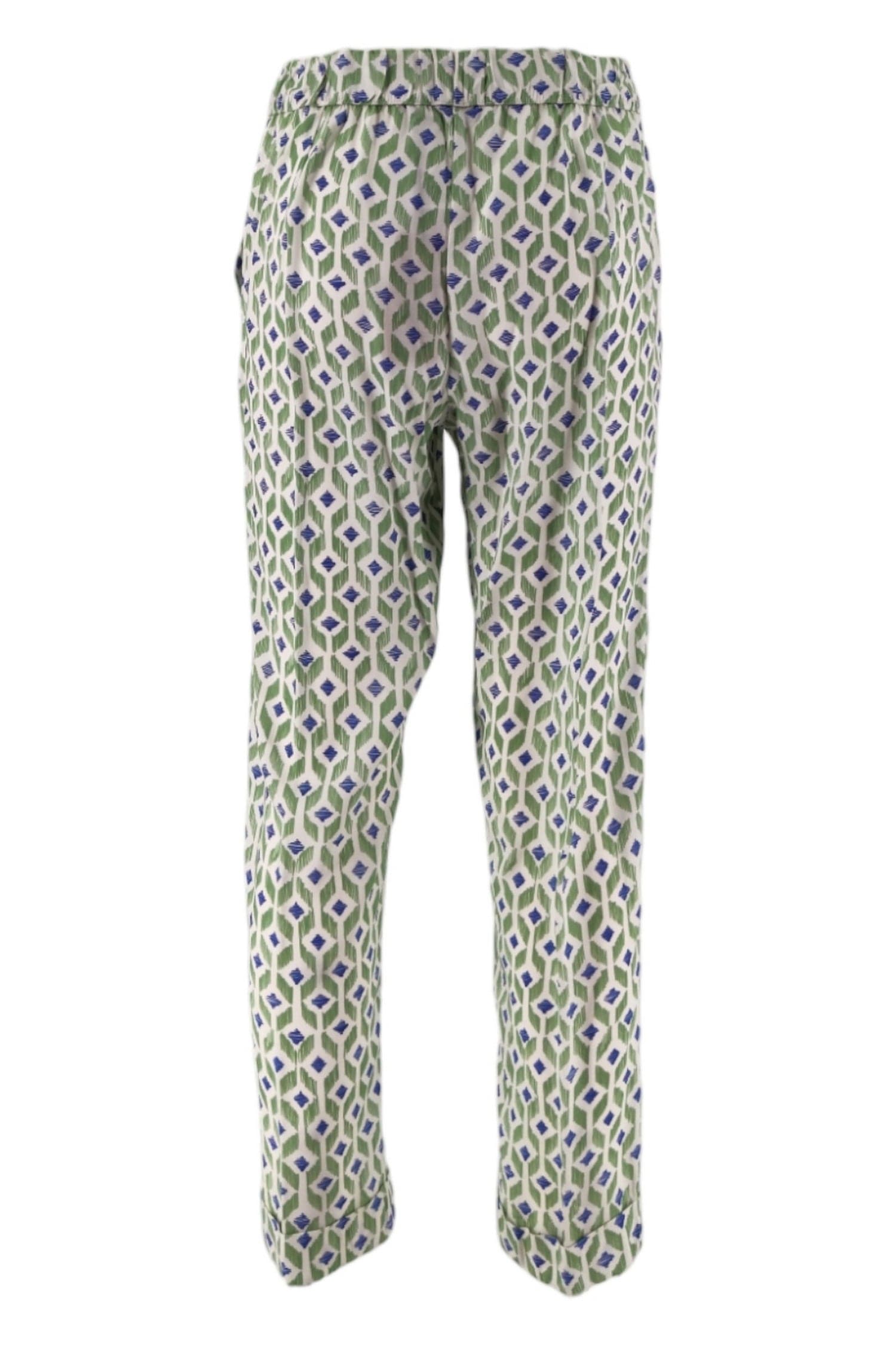 WHYCI Pantaloni Verde/bianco/viola da donna in Pantaloni Drestige - Casamassima, commercioVirtuoso.it