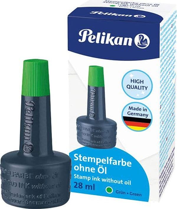 INCHIOSTRO VERDE 4K S/OLIO 28ML X CUSCINETTI PELIKAN