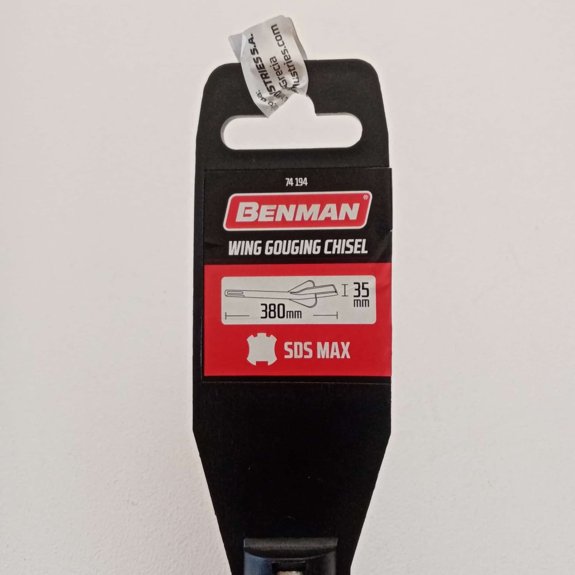 Benman scalpello punta a sgorbia da 35mm ed alette per tassellatore sds-max - lunghezza 380mm in Punte SDS-Max Aloiserw.com - Altomonte, commercioVirtuoso.it