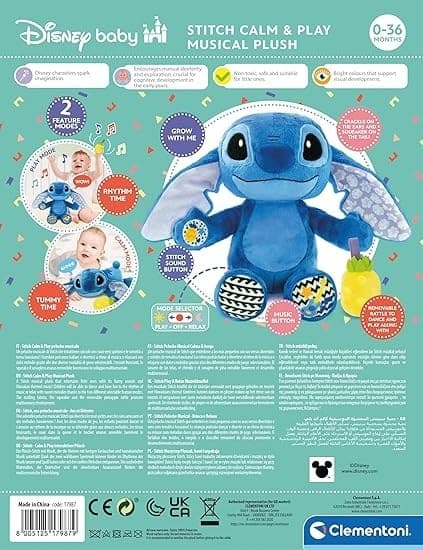 Clementoni  - Stitch Musical Plush 17987 in Animali di peluche Centro Bimbo - Siderno, commercioVirtuoso.it
