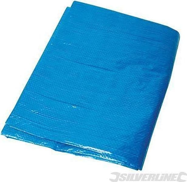 Telone laminato impermeabile varie dimensioni Silverline – 2,4 x 3 m