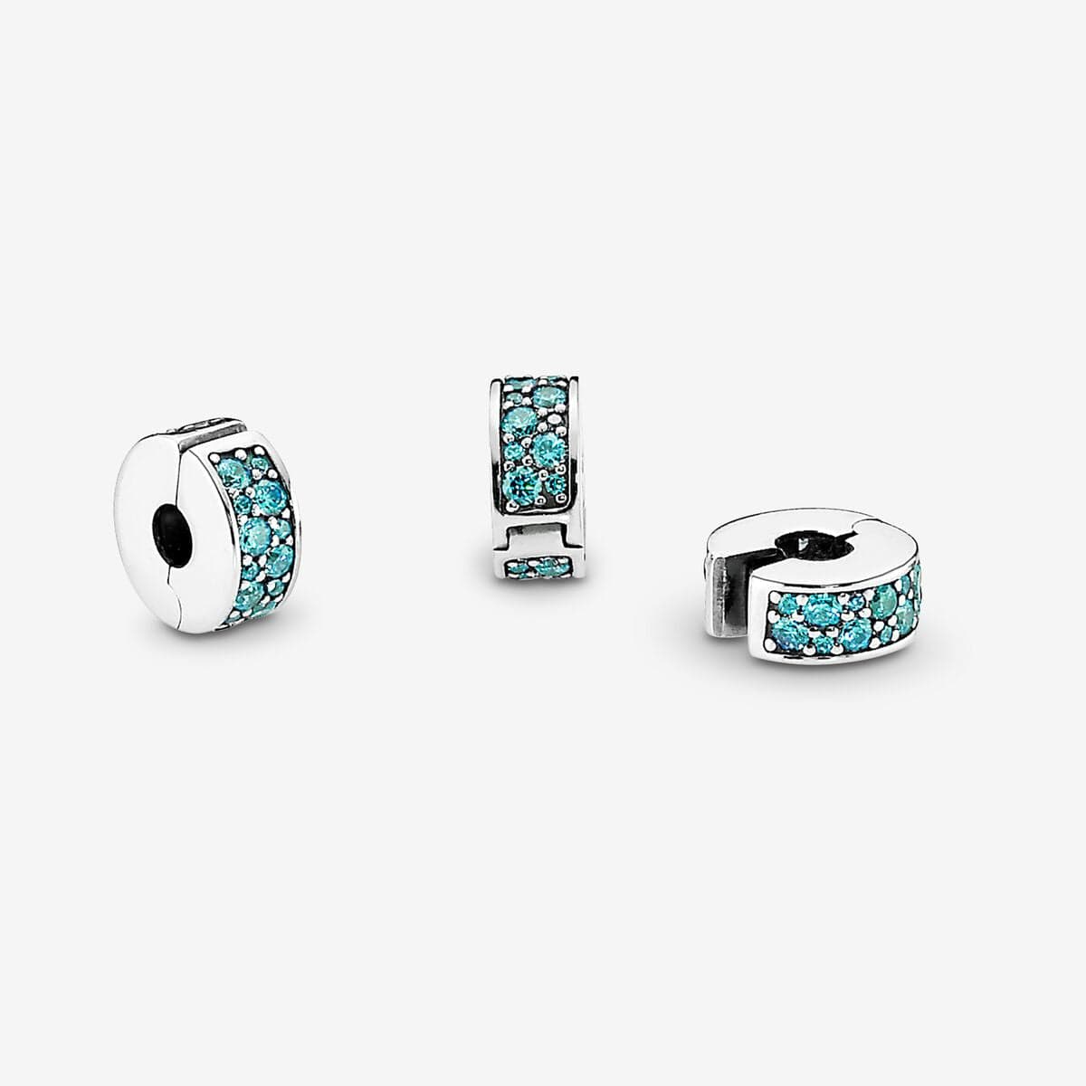 Pandora - Clip Pavè Turchese in Bead Charm Alba Gioielli - Casoria, commercioVirtuoso.it