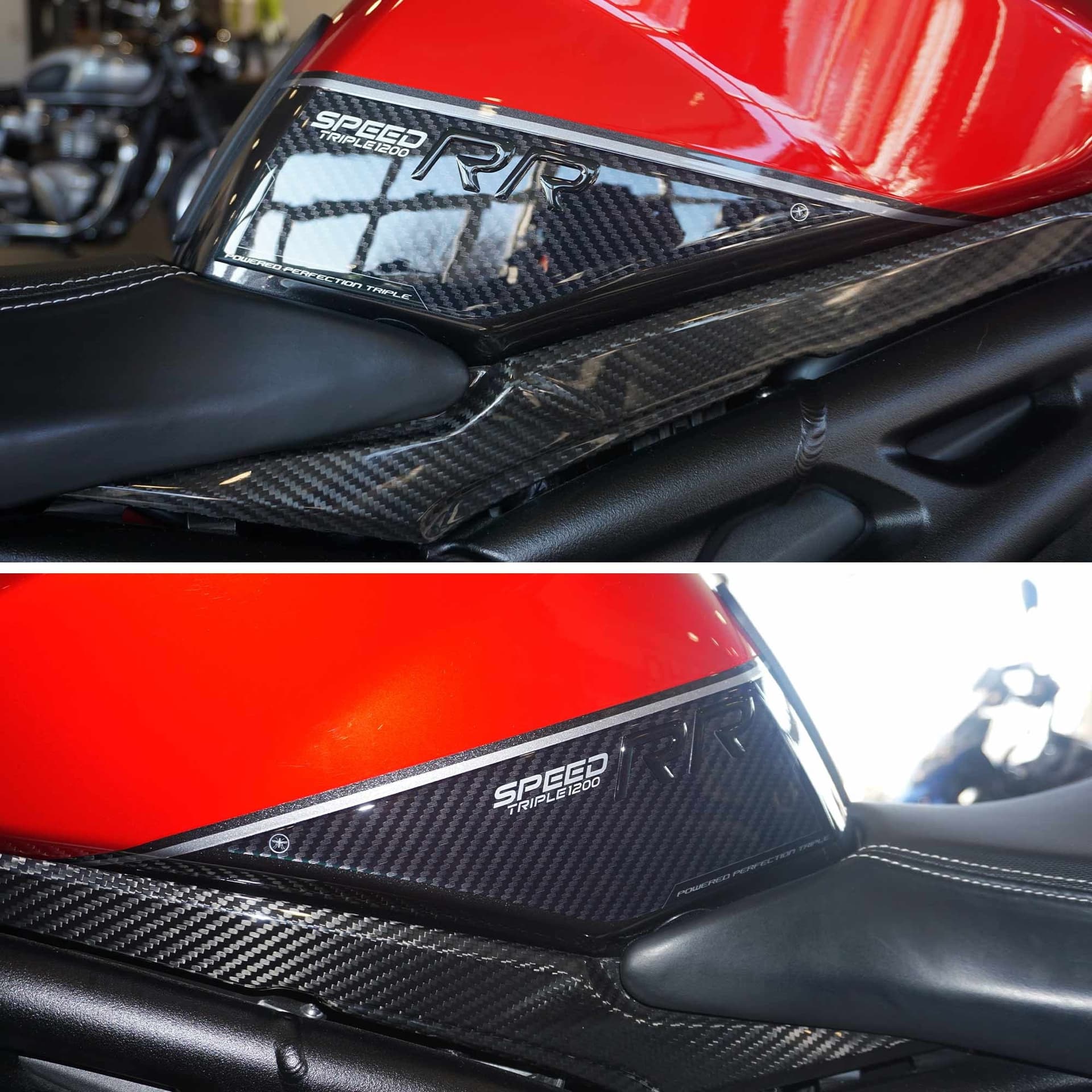 Adesivi 3D Serbatoio Laterali compatibili con Triumph Speed Triple 1200 RR in Decalcomanie adesivi e magneti LabelBike - Bibbiano, commercioVirtuoso.it