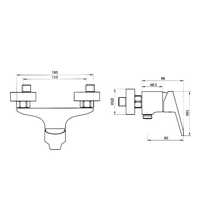 Miscelatore doccia esterno completo in Rubinetti per doccia BagnoClic.it - Pregnana Milanese, commercioVirtuoso.it