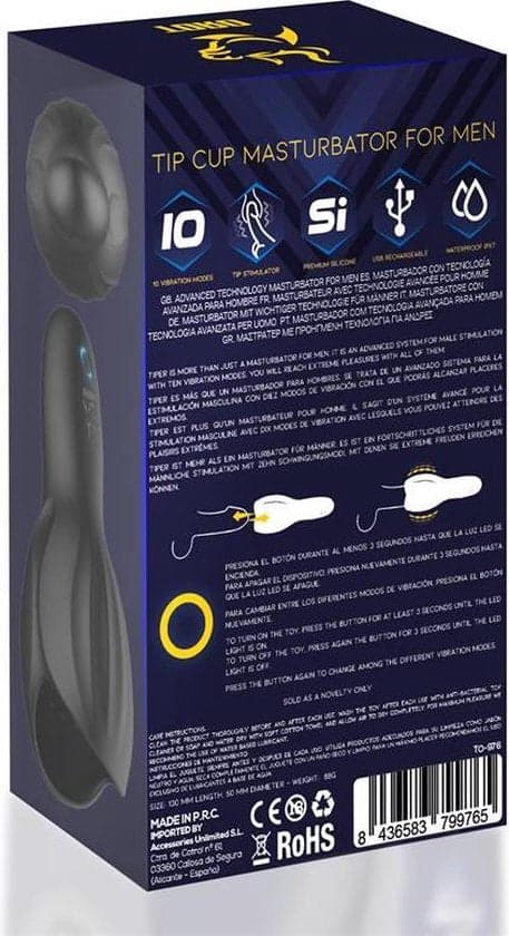 TORO TIPE TIP CUP VIBRATING MASTURBATOR in prodotto Erosdom - Palmi, commercioVirtuoso.it