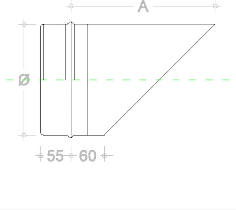 Fumaiolo da 250mm tipo a becco inox AISI 304 base tonda innesto M maschio in Fumaioli Aloiserw.com - Altomonte, commercioVirtuoso.it