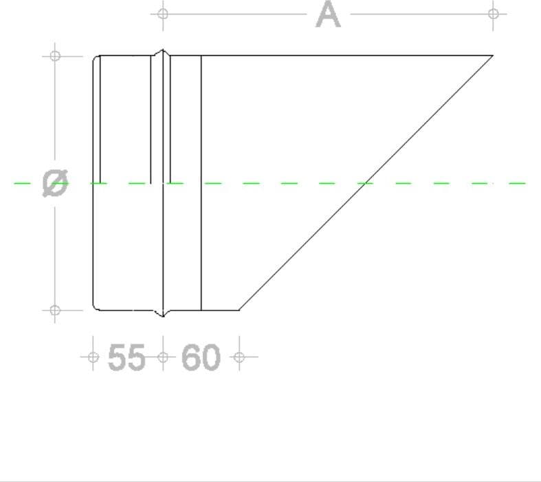 Fumaiolo da 180mm tipo a becco inox AISI 304 base tonda innesto M maschio in Fumaioli Aloiserw.com - Altomonte, commercioVirtuoso.it
