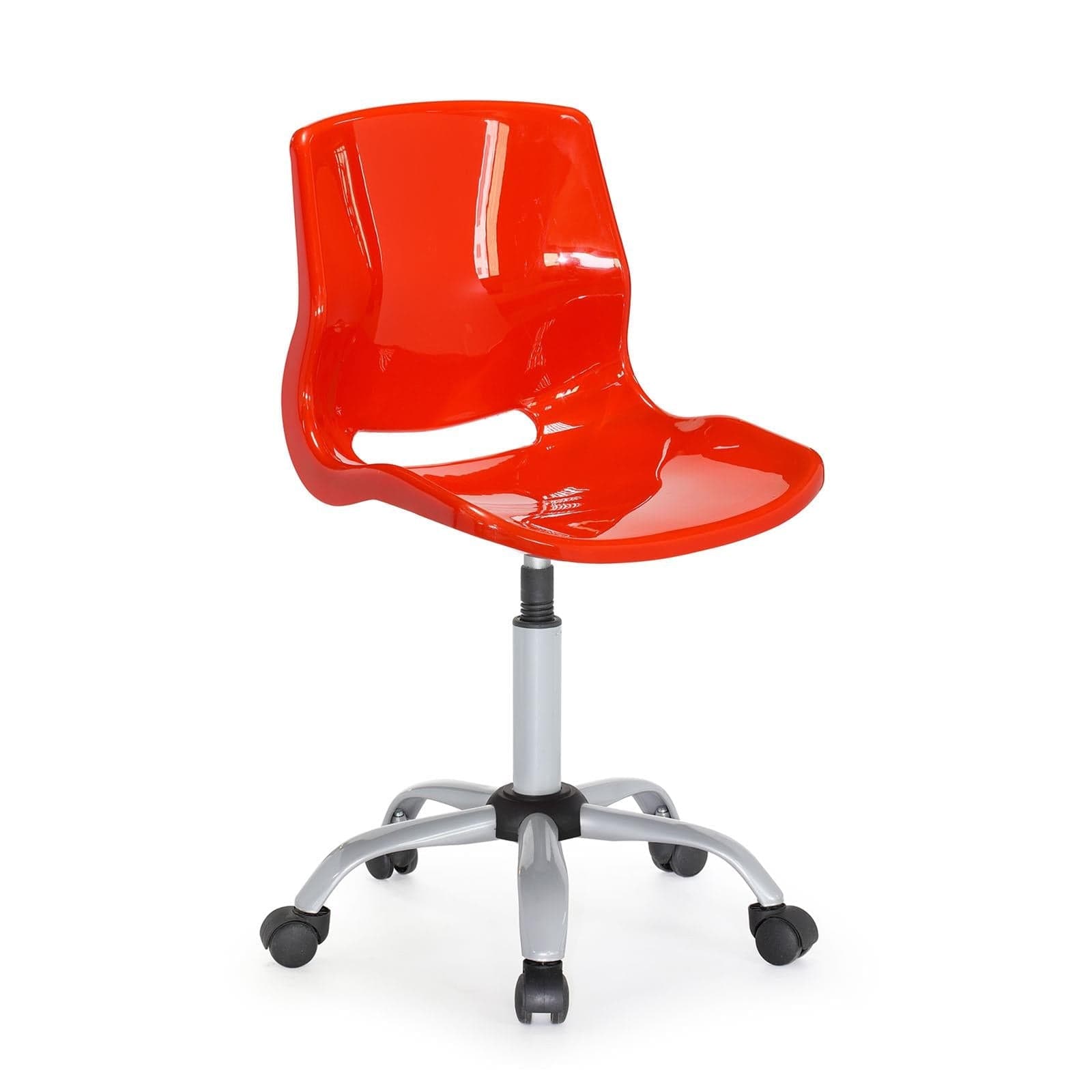 Sedia da scrivania moderna "Wheels" Rossa per cameretta ideale per studiare - 3