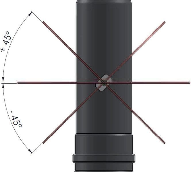 Rosone MF da 80mm con flangia inclinabile da 0 a 45 gradi per serie pellet in Tubi di scarico Aloiserw.com - Altomonte, commercioVirtuoso.it