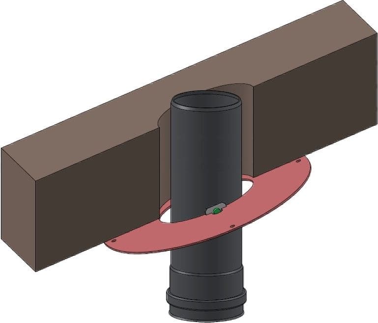 Rosone MF da 80mm con flangia inclinabile da 0 a 45 gradi per serie pellet in Tubi di scarico Aloiserw.com - Altomonte, commercioVirtuoso.it