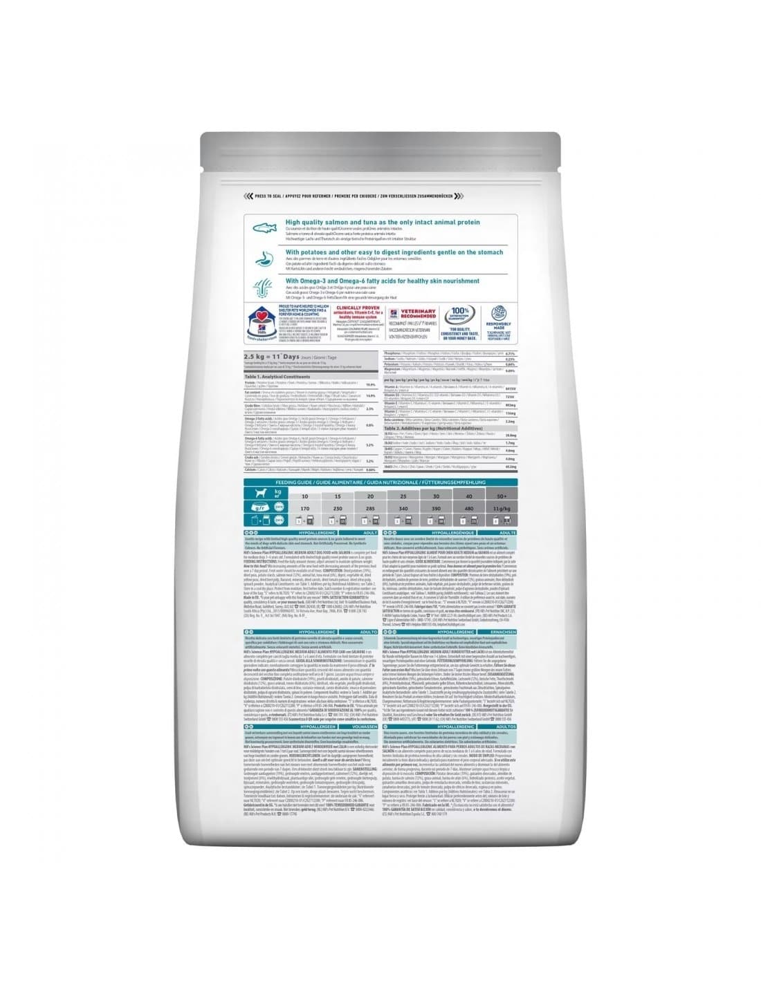 Hill's Science Plan Hypoallergenic Adult Medium al Salmone 2,5kg in Secco 101 Market - Poggibonsi, commercioVirtuoso.it