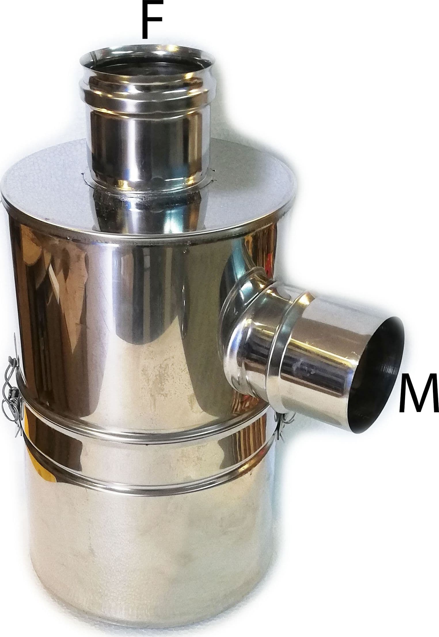 Abbattitore inox da 100mm per la fuliggine di stufe e caldaie a pellet in Tubi di scarico Aloiserw.com - Altomonte, commercioVirtuoso.it