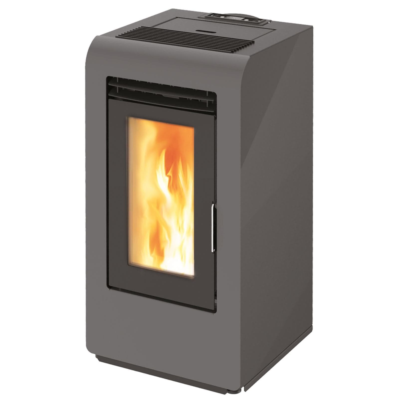 Stufa a pellet 10 kw ventilata "Cayenne" per ambienti moderni h 96 cm - 7